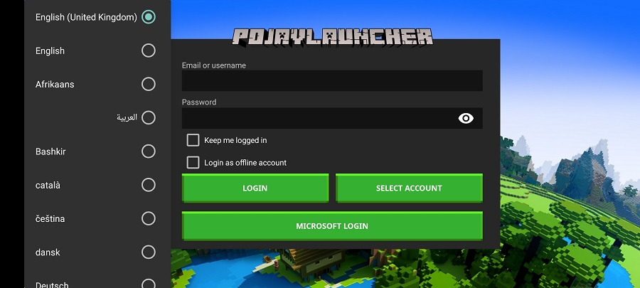 Screenshot de Minecraft Java Edition Apk