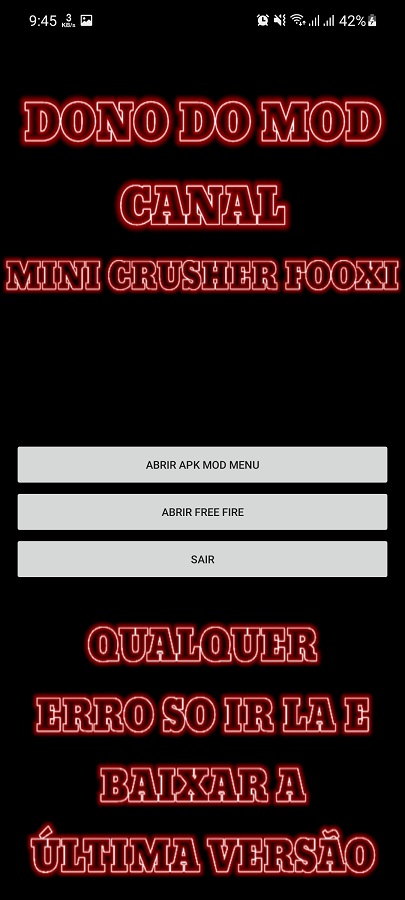 Captură de ecran a aplicației Mod Menu Dimas By Crusher
